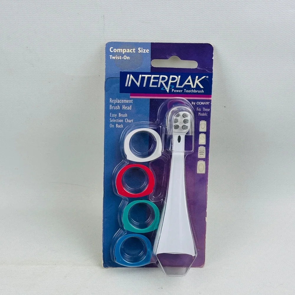 Conair Interplak Compact Size Twist-On Replacement Brush Head BH-6-I White